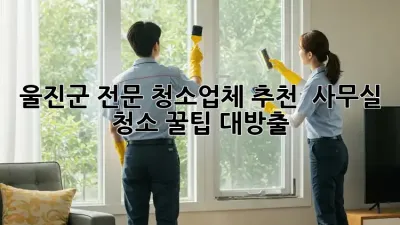 울진군 전문 청소업체 추천 💯 사무실 청소 꿀팁 대방출!