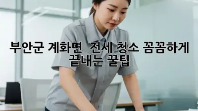 부안군 계화면 🏡 전세 청소, 꼼꼼하게 끝내는 꿀팁! ✨